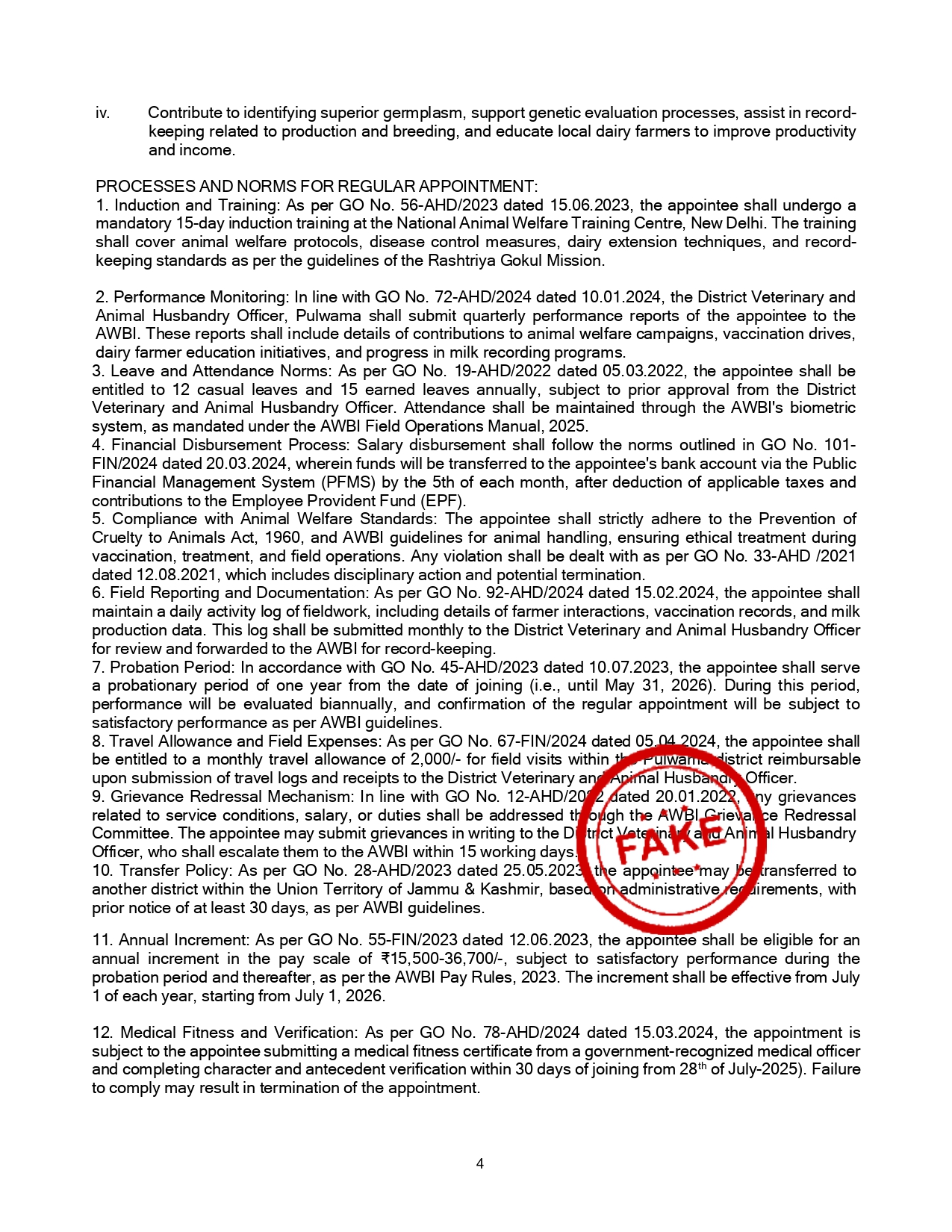 Fraudulent Letter Page 2